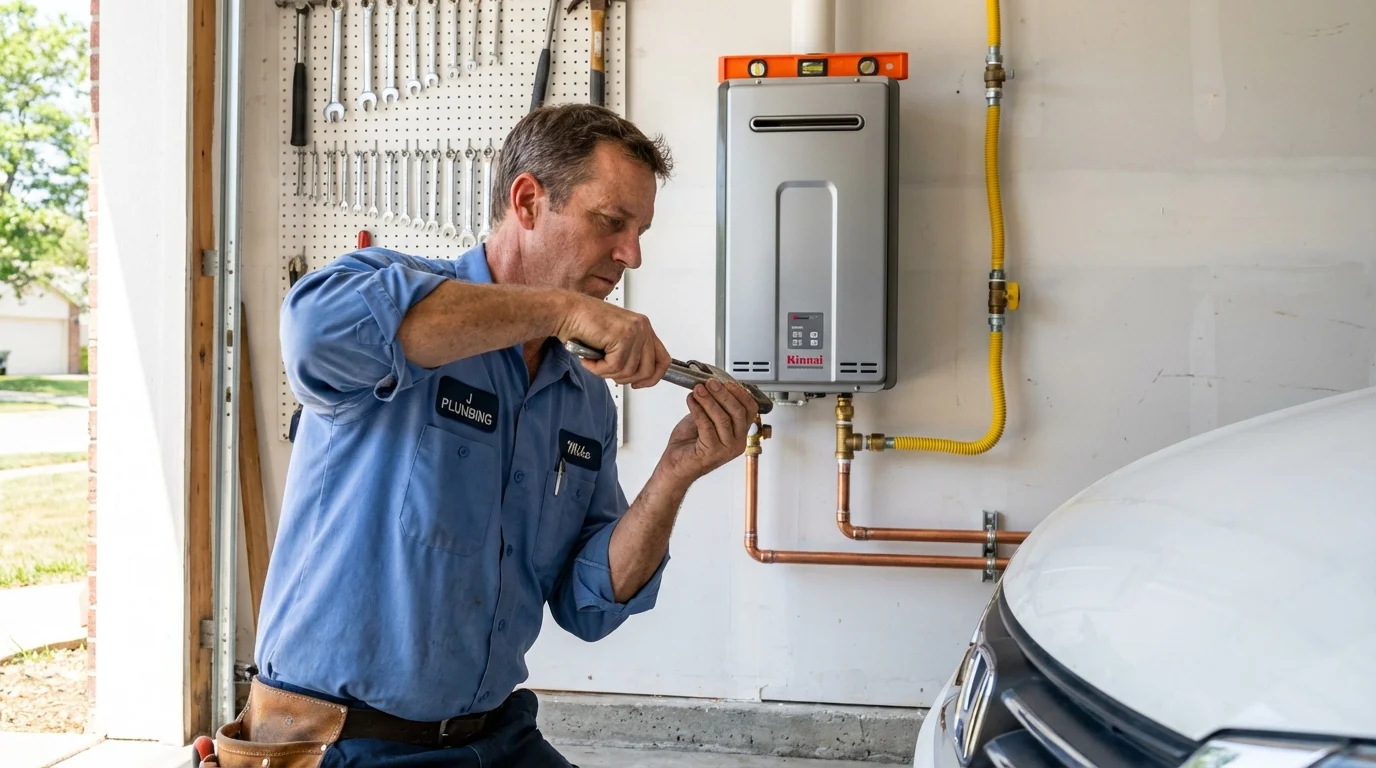 Tankless water heater installation by a Johns Plumbing LLC plumber in Ransom Canyon